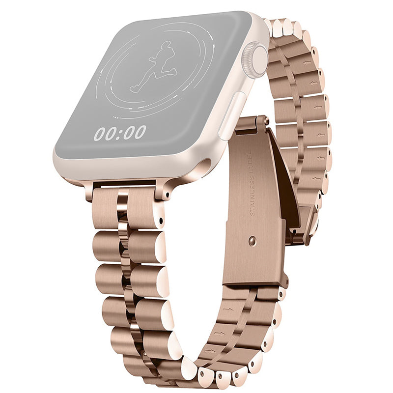 Semicircle 3-Bead Metal Watch Replacement Band for Apple Watch Series 9 8 7 41mm SE (2023) SE(2022) SE 6 5 4 40mm 3 2 1 38mm Semicircle 3-Bead Metal Watch Replacement Band for Apple Watch Series 9 8 7 41mm SE (2023) SE(2022) SE 6 5 4 40mm 3 2 1 38mm
